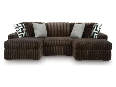 Midnight-Madness 3-Piece Double Chaise Sectional