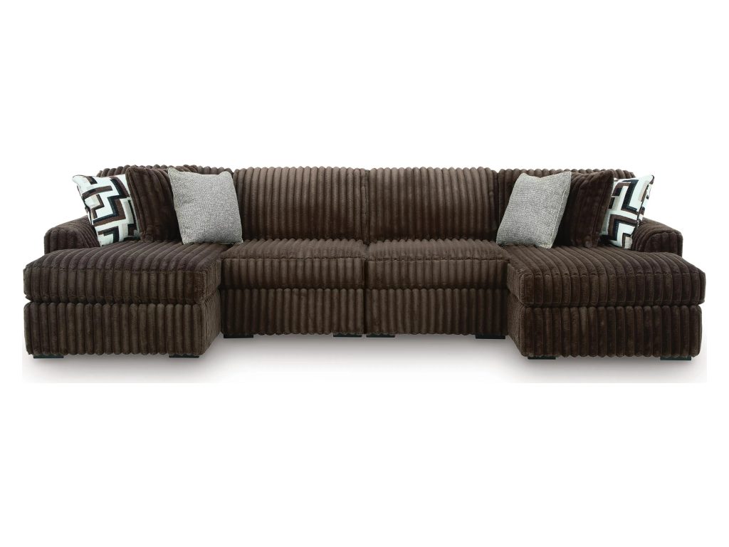 Midnight-Madness 4-Piece Double Chaise Sectional - main image