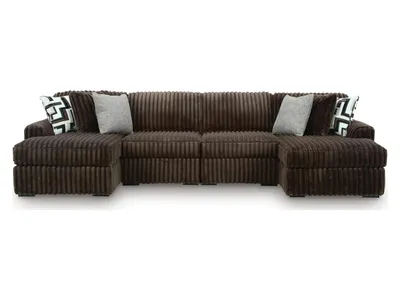 Midnight-Madness 4-Piece Double Chaise Sectional