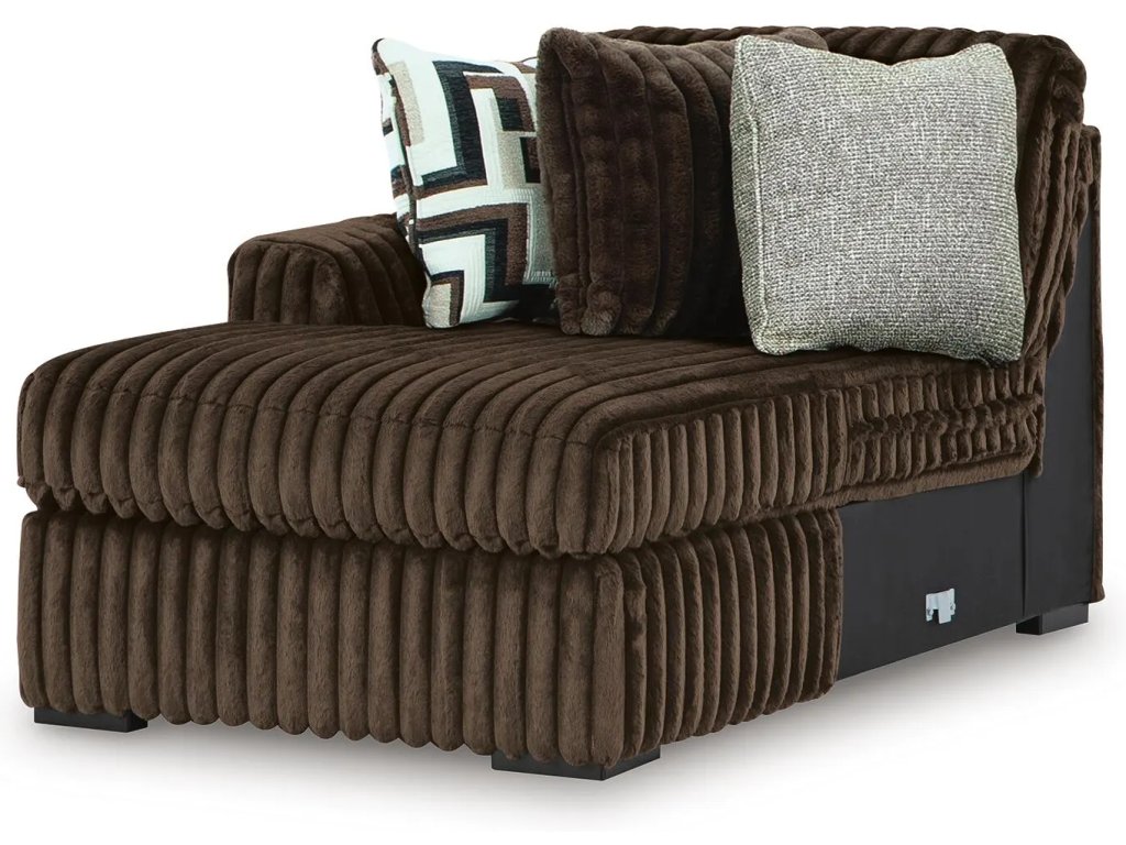 Midnight-Madness 3-Piece Double Chaise Sectional and Ottoman - image 4