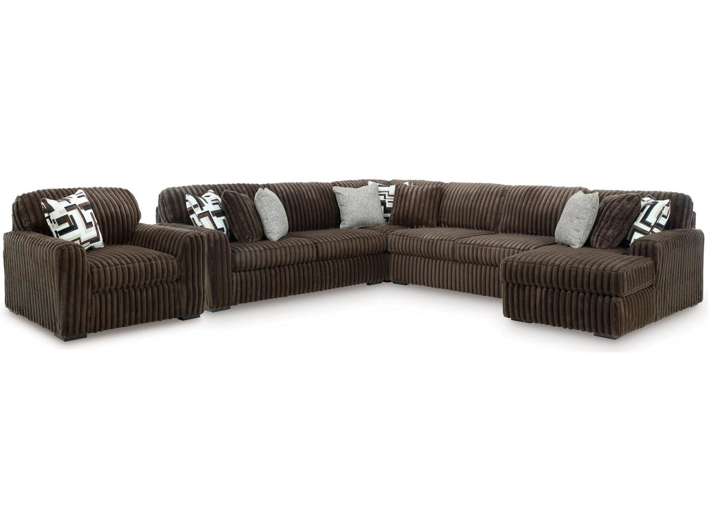 Midnight-Madness 4-Piece Sectional and Oversized Chair - main image