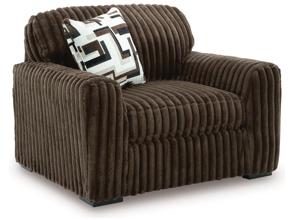 Midnight-Madness 4-Piece Sectional with Chaise, Oversized Chair and Ottoman - image 9
