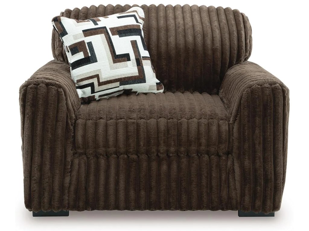 Midnight-Madness 4-Piece Sectional with Chaise, Oversized Chair and Ottoman - image 8