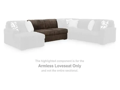 Midnight-Madness Armless Loveseat