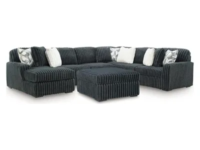 Midnight-Madness 4-Piece Sectional and Ottoman