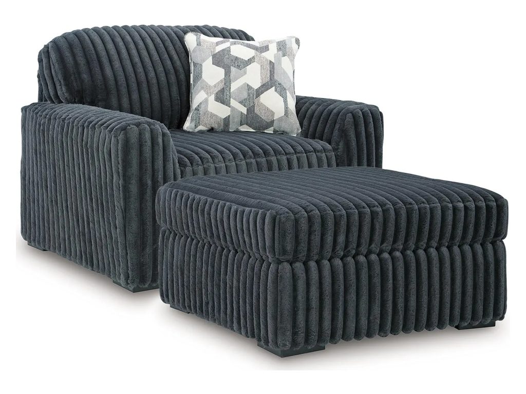 Midnight-Madness Oversized Chair and Ottoman - main image