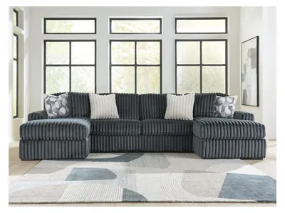 Midnight-Madness 3-Piece Double Chaise Sectional
