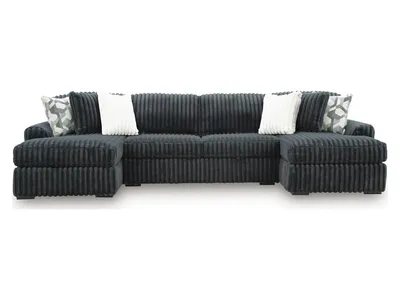 Midnight-Madness 3-Piece Double Chaise Sectional