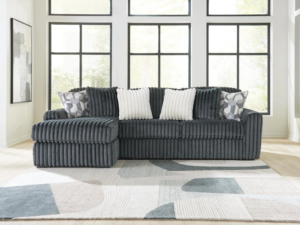 Midnight-Madness 2-Piece Sectional Sofa Chaise - image 1