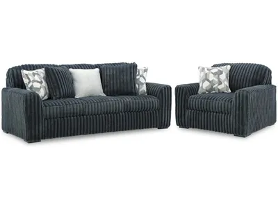 Midnight-Madness Sofa and Oversized Chair