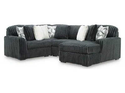 Midnight-Madness 4-Piece Sectional with Chaise