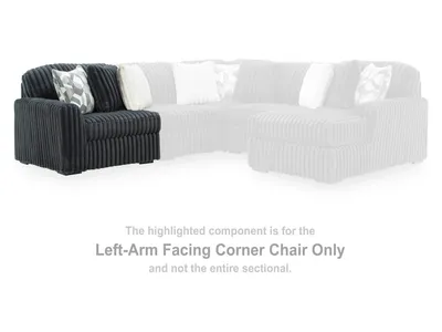 Midnight-Madness Left-Arm Facing Corner Chair