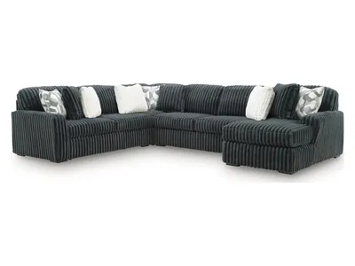 Midnight-Madness 4-Piece Sectional with Chaise
