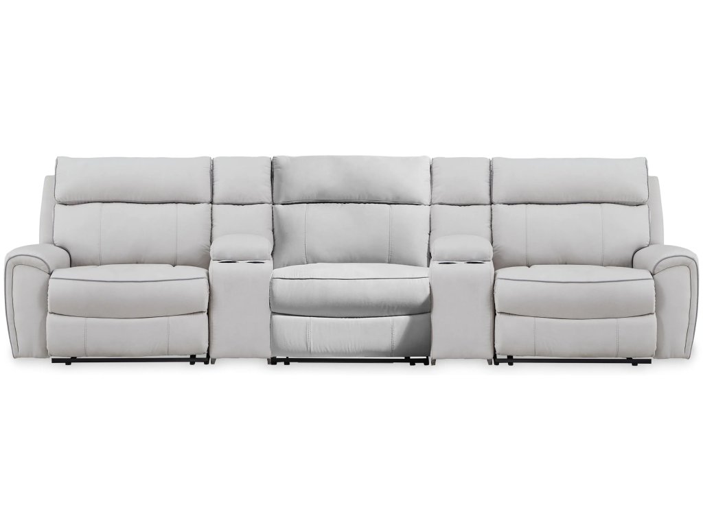 Social Pointe 5-Piece Reclining Sectional with Storage Consoles - main image