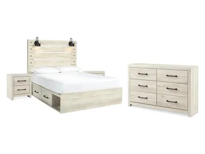Cambeck Queen Panel Bed with Storage, Dresser and 2 Nightstands