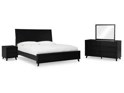 Danziar King Panel Bed, Dresser, Mirror and Nightstand