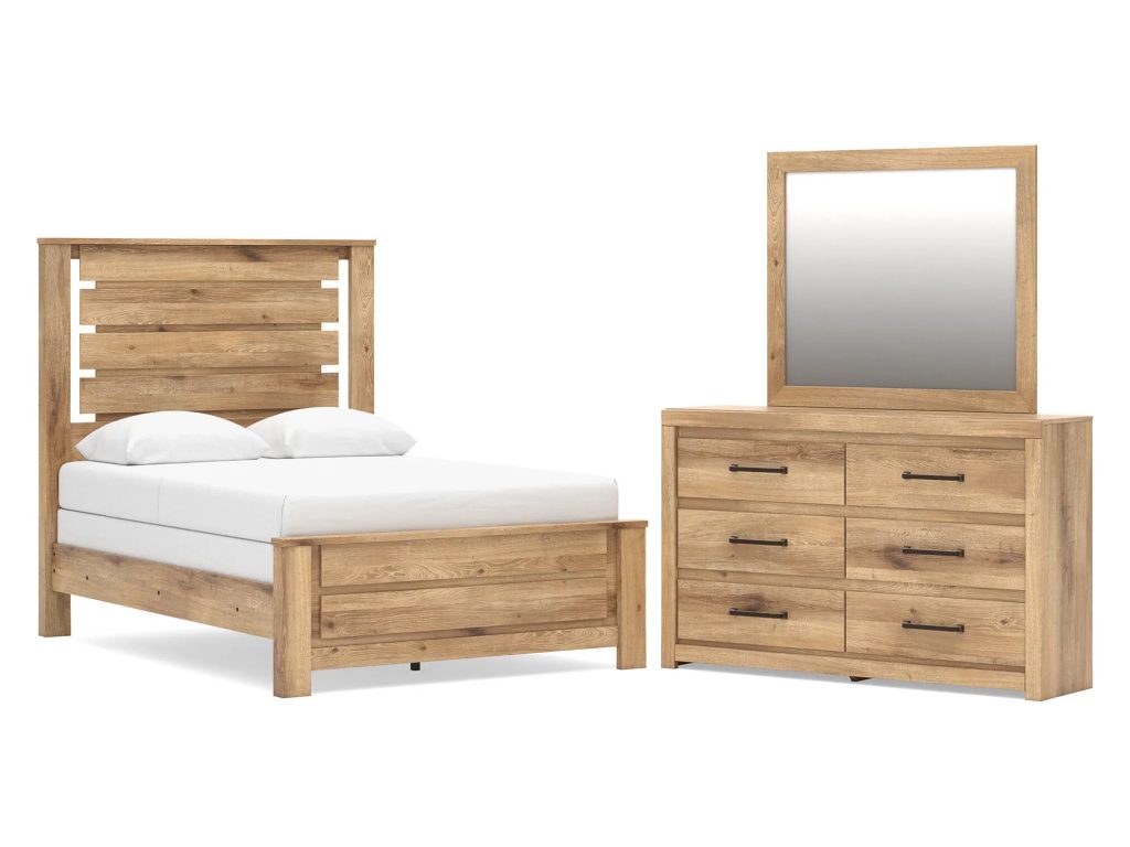 Brozmont Full Panel Bed, Dresser and Mirror - main image