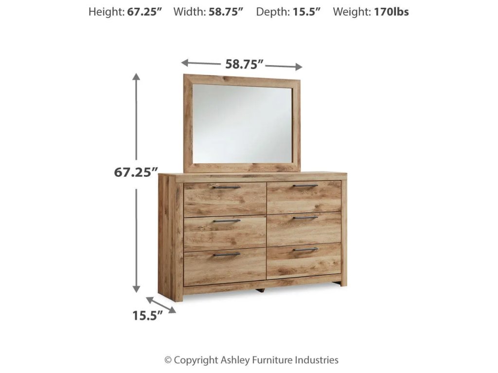 Hyanna King Panel Bed, Dresser, Mirror and 2 Nightstands - image 3