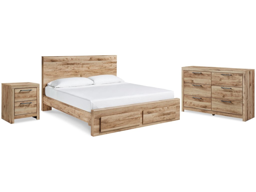 Hyanna Queen Panel Storage Bed, Dresser and Nightstand - main image