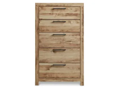 Hyanna King Panel Bed, 2 Chests and 2 Nightstands