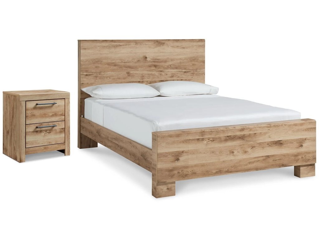 Hyanna Queen Panel Bed and Nightstand - main image