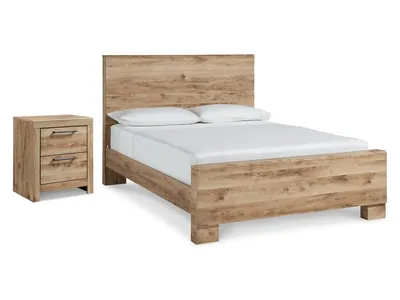 Hyanna Queen Panel Bed and Nightstand