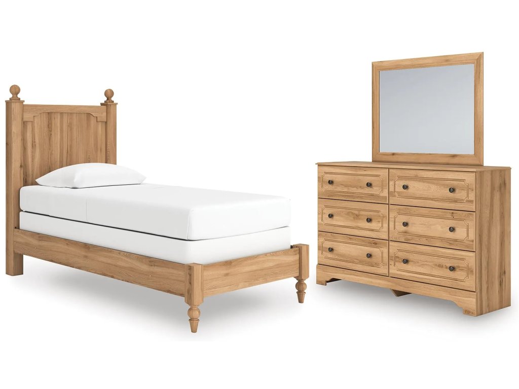 Aleaport Twin Panel Bed, Dresser and Mirror - main image