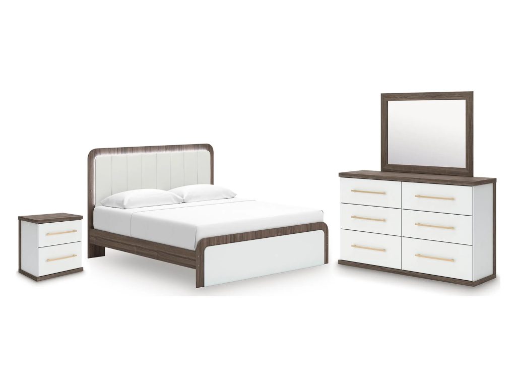 Kendanport King Platform Bed, Dresser, Mirror and Nightstand - main image