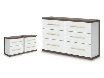 Kendanport Dresser and 2 Nightstands