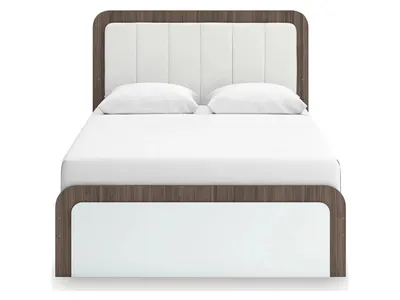 Kendanport Queen Upholstered Bed and 2 Nightstands - Alternative View
