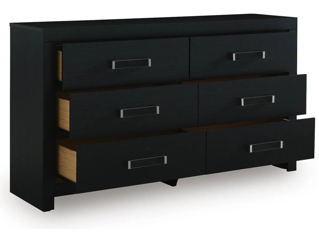 Maeling Queen Upholstered Panel Bed, Dresser and Nightstand - image 3