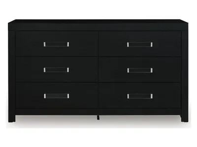 Maeling Queen Upholstered Panel Bed, Dresser and Nightstand