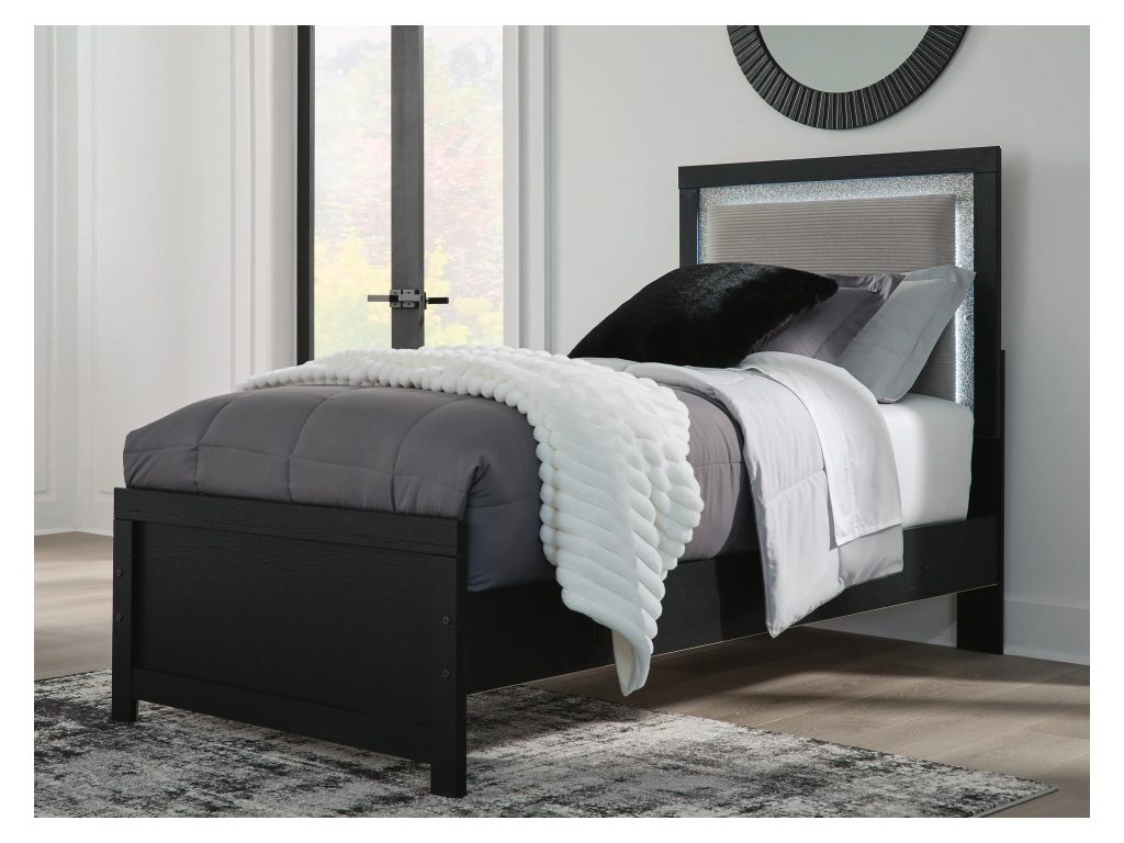 Maeling Twin Upholstered Panel Bed - image 1