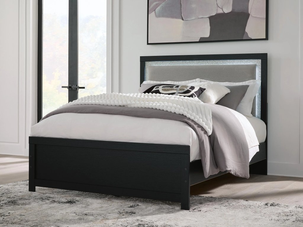 Maeling Queen Upholstered Panel Bed - image 1