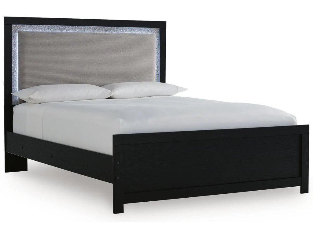 Maeling Queen Upholstered Panel Bed - main image