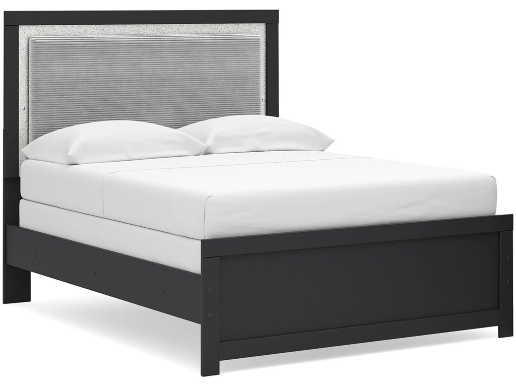 Maeling Full Upholstered Panel Bed, Dresser and Mirror - image 3