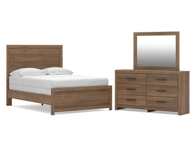 Broachmyn Full Panel Bed, Dresser and Mirror