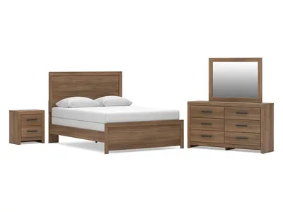 Broachmyn Queen Panel Bed, Dresser, Mirror and Nightstand