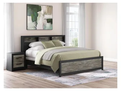 Broachmyn King Bookcase Panel Bed