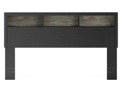 Broachmyn Lighted King Bookcase Headboard