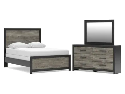 Broachmyn Full Panel Bed, Dresser and Mirror