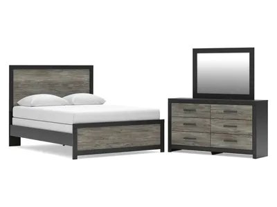 Broachmyn Queen Panel Bed, Dresser and Mirror