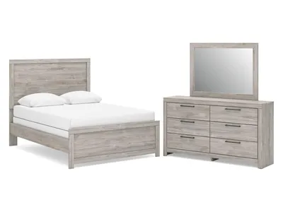 Broachmyn Full Panel Bed, Dresser and Mirror