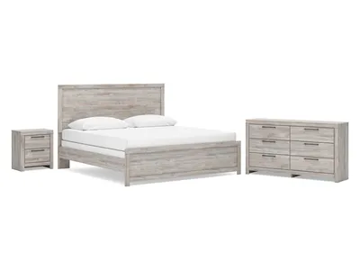 Broachmyn King Panel Bed, Dresser and Nightstand