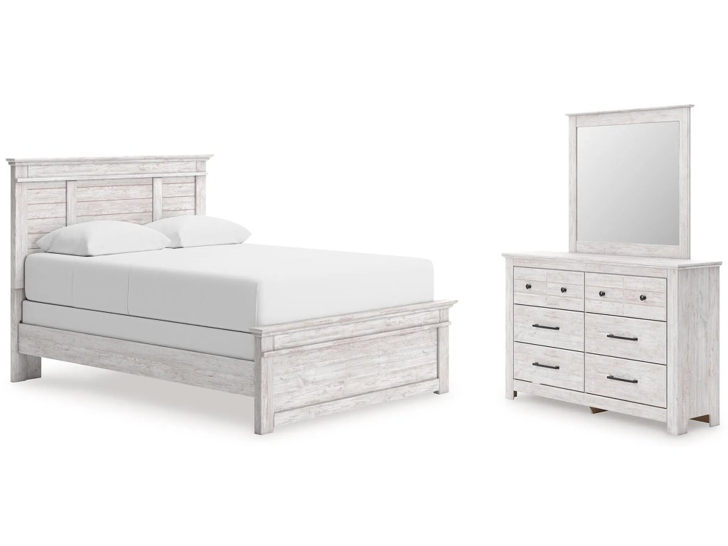 Makidern Queen Panel Bed, Dresser and Mirror - main image