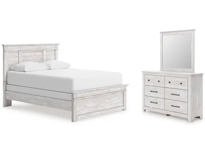 Makidern Queen Panel Bed, Dresser and Mirror