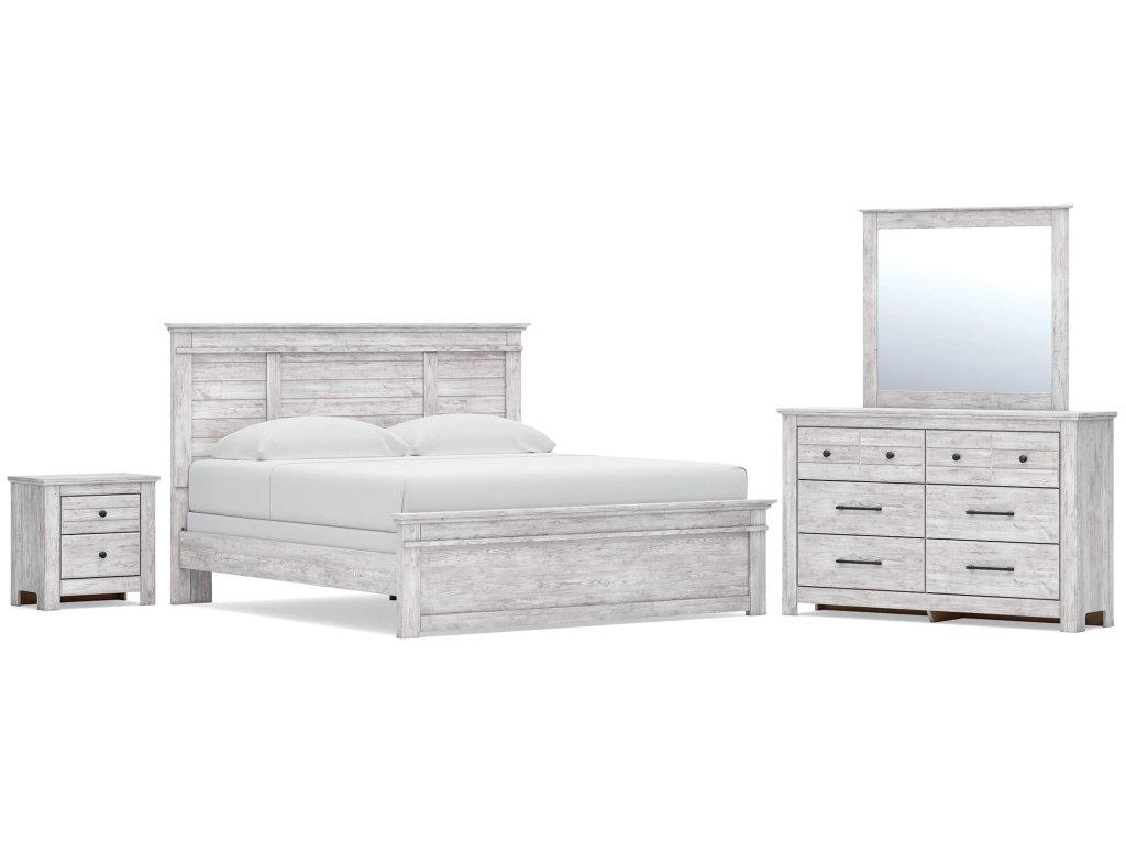Makidern King Panel Bed, Dresser and Nightstand - main image