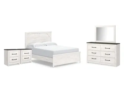 Gerridan Queen Panel Bed, Dresser, Mirror and 2 Nightstands