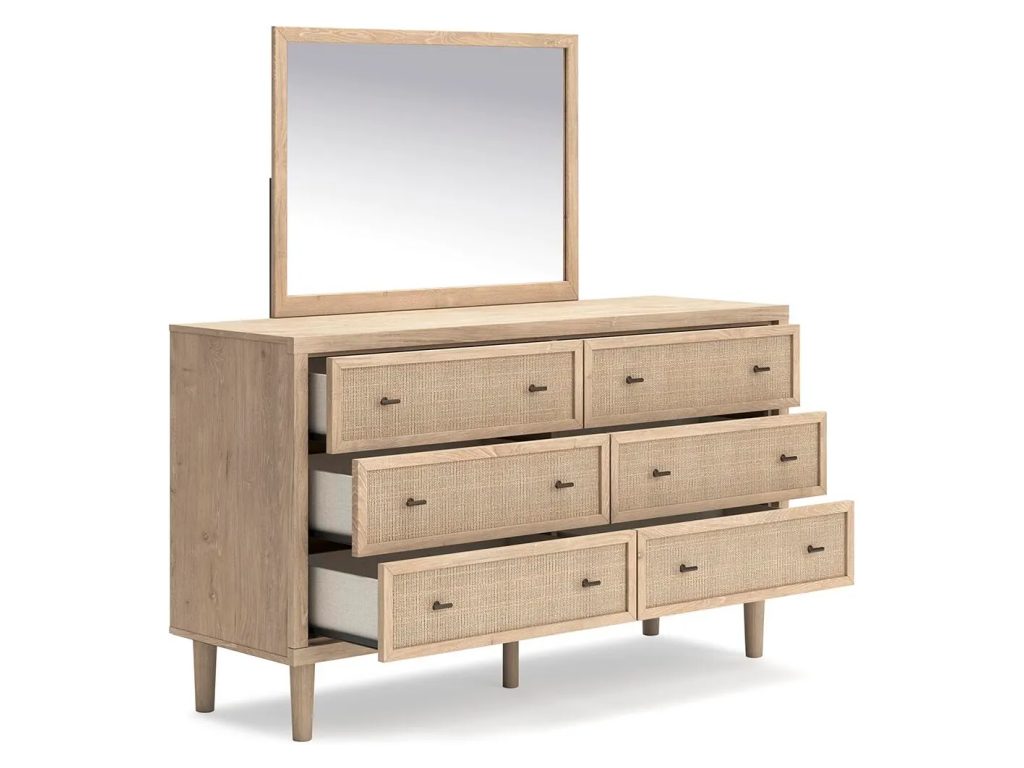 Cielden Queen Upholstered Bed, Dresser and Mirror - image 3