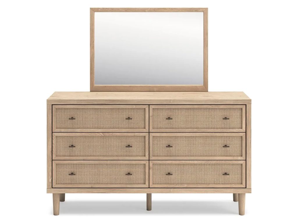 Cielden Queen Upholstered Bed, Dresser and Mirror - image 1